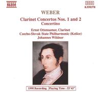 Audio Cd Carl Maria Von Weber - Clarinet Concertos Nos. 1 & 2
