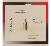 Audio Cd Luigi Nono / Salvatore Sciarrino - Parole E Testi