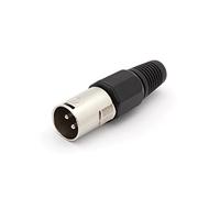 Audio Connectors 640020 XLR maschio, 3 poli, Nero