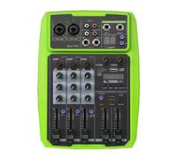 Audio della conferenza all'aperto a 4/6 canali USB Bluetooth Reverb Audio Processor K Canzone Live with Sound Card Sound Mixer (Color : B4-MX green)