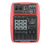 Audio della conferenza all'aperto a 4/6 canali USB Bluetooth Reverb Audio Processor K Canzone Live with Sound Card Sound Mixer (Color : B4-MX red)