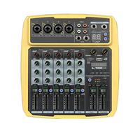 Audio della conferenza all'aperto a 4/6 canali USB Bluetooth Reverb Audio Processor K Canzone Live with Sound Card Sound Mixer (Color : B6-MX yellow)