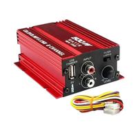Audio Di Auto Amplificatore - AMP Compatto, Booster A Doppio Canale | Mini Con Controllo Del Guadagno Dei Bassi, Modulo Alimentazione Ad Alta Efficienza, Dispositivo Processore Segnale Per Musicale