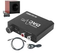 Audio Digital To Analog Converter 192kHz Audio Adapter Adjustable Portable