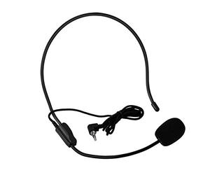 Audio e video portatili Demeras Mini Microfono Montato sulla Testa, Mini Cuffie da 3,5 mm con Montaggio cablato Microfono Indossato con Microfono Amplificatore Portatile dedicato Altoparlante Accessor