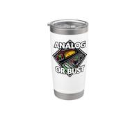 Audio Engineer Analog Or Bust Vintage Gear Bicchiere termico in acciaio inox doppia parete