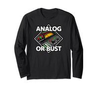 Audio Engineer Analog Or Bust Vintage Gear Maglia a Manica