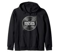 Audio Engineer Analog Soul Digital Brain Record Felpa con Cappuccio
