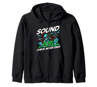 Audio Engineer Sound Check Never Ends Live Crew Graphic Felpa con Cappuccio