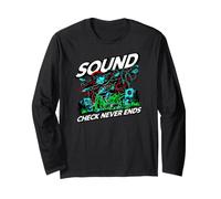 Audio Engineer Sound Check Never Ends Live Crew Graphic Maglia a Manica