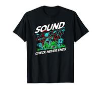 Audio Engineer Sound Check Never Ends Live Crew Graphic Maglietta