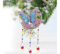 Audio frequency% 29x15cm Farfalla Diamond Painting Pendente, 5d Acrilico Diamante Pittura Ciondolo Con Catena Adatto Per L'interno, All'aperto, Giardino Diamante Pittura Wind Chime