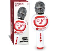 BONTEMPI - Microfono Wireless con Altoparlante Funzione Karaoke Effetto Cambiavoce Controllo Volume e Selezione Brani Slot Micro SD USB Tipo-C 80x240x65 mm