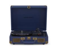 Crosley Cruiser Plus Giradischi con 2 altoparlanti, Bluetooth e AUX - Giradischi Vintage a 3 velocità - Per vinili da 7", 10" e 12" - Portatile con custodia integrata (Blu.)