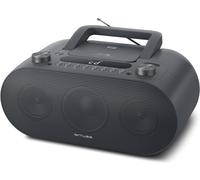 Muse M-35 BT - Lettore CD Bluetooth, radio FM, lettore MP3, USB, rete e funzionamento a batteria, colore: Nero