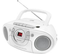 Soundmaster SCD5100WE - Lettore di cassette radio con lettore CD, colore: Bianco