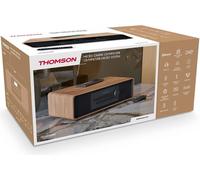 Micro-chaîne Bluetooth - THOMSON - Bois/Noir - Radio FM/DAB+/CD/MP3/USB/Induction, 75W, Affichage LCD, Télécommande, Alim. 23