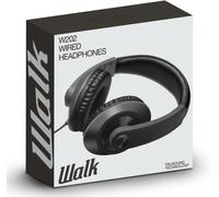Audio & Hi-Fi Walk: Wired Black Over-Ear Cushioned Headphones, 3.5mm Jack (Cuffi