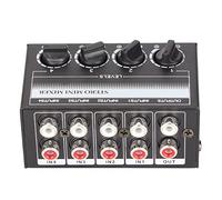 Audio Mixe, CX400 Mixer Passivo a 4 Canali, Mini Mixer Audio Stereo Professionale Portatile per Pc, Console di Mixaggio DJ per Live Streaming, Ideale per Piccoli Club o Bar, Come Mixer per Chitarre, B