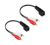 Audio Network Extender for rj45 500m Pair Black Audio Network (RCA-RCA) | 500 m di portata, trasmissione senza perdite, per impianti PA, conferenze, grandi luoghi