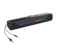 Audio per computer - Altoparlante da scrivania RGB, soundbar multifunzione | Dispositivo audio RGB portatile con subwoofer illuminato, elegante soundbar da scrivania per lavoro, ggaming e laptop