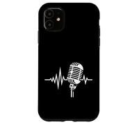 Audio podcast vintage Mic Heartbeat Custodia per iPhone 11