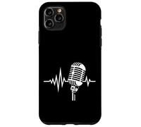 Audio podcast vintage Mic Heartbeat Custodia per iPhone 11 Pro Max
