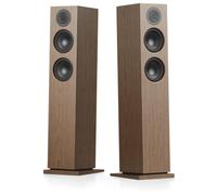 Audio Pro A48W - Altoparlanti stereo multiroom attivi da pavimento, 320 W HDMI ARC, Optical & RCA, AirPlay 2, Google Cast, 870 × 215 × 265 mm (coppia) (noce)