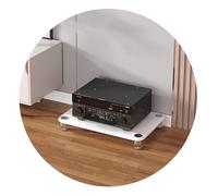 Audio Rack Cabinet 3 Tier Record Player Stand Ripiani in Vetro Temperato per Amplificatori AV Media Open Stereo Shelf Unit per Angolo