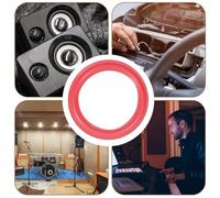 Audio Speaker Foam - Sound System Circle Gasket, Noise Reduction Pad | Foam Construction Black Red Colors Lightweight Versatile 4 Inch 5 Inch Fit, Enhance Audio Performance Long Lasting Speaker Edge C