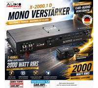 Audio System X-2000.1D Amplificatore MONO digitale 1 canale 2000 Watt RMS con...