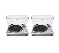 Audio-Technica AT-LP120XUSBSV Coppia Giradischi Professionale per Dj, Silver