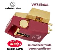 Audio-Technica AT-VM745xML testina 2 X mm Diamante Nudo Microlinear Mensola Bore
