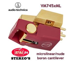 Audio-Technica AT-VM745xML testina 2 X mm Diamante Nudo Microlinear Mensola Bore