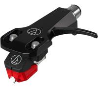 Audio-Technica AT-XP5/H Headshell/Elliptical Bonded Stylus DJ Phono Cartridge Combo Kit Universal 1/2 Mount for 4-Pin (Black/Red)