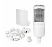 Audio-Technica AT2020 CWH Microfono a condensatore cardioide bianco pacchetto...