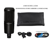 AUDIO-TECHNICA AT2020 MICROFONO DA STUDIO CARDIOIDE A CONDENSATORE + CAVO XLR