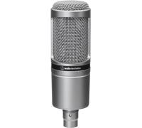 Audio-Technica AT2020GM Microfono cardioide a condensatore (connessione XLR) per voce fuori campo, podcasting, streaming e registrazione, Metallico