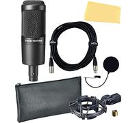 Audio-Technica AT2035 - Microfono a condensatore cardioide con filtro pop, cavo XLR e panno per la pulizia Austin Bazaar