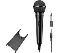 Audio-Technica ATR1100X - Microfono dinamico unidirezionale per voce/strumento, include supporto da scrivania (nero)