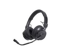 Audio-Technica BPHS2C-UT - Cuffie stereo broadcast con microfono a condensatore cardioide, senza terminazione, colore: nero