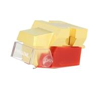 Audio Technica VM740ML Dual Moving Magnet Phono Cartridge (Gold/Red) | Include 4 viti, 2 rondelle, 2 dadi, cacciavite, spazzola e fili di piombo per installazione, manutenzione e riproduzione
