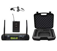 Audio2000'S S6073M - Microfono lavalier wireless UHF con un trasmettitore wireless Body-Pack, un microfono Lavalier e un ricevitore wireless