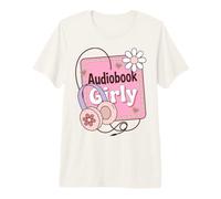Audiobook Girly Book Lover Maglietta Premium
