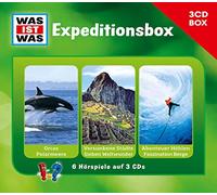 AUDIOBOOK - WAS IST WAS 3-CD-Hörspielbox "Expedition": Orcas/ Polarmeere, Versunkene Städte/ Die sieben Weltwunder, Abenteuer Höhlen/ Faszination Berge [Lingua tedesca]
