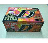 AUDIOCASSETTA cassetta audio PACK 10 pezzi TDK D 100 NUOVE normal position