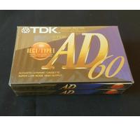 AUDIOCASSETTA cassetta audio PACK 2 TDK AD 60 NUOVE SIGILLATE