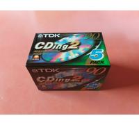 AUDIOCASSETTA cassetta audio PACK 5 TDK Cding2 Cding 2 90 NUOVE SIGILLATE