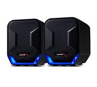 Audiocore AC865 B - Altoparlanti stereo con illuminazione, 6 W