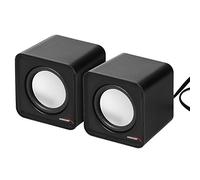 Audiocore Altoparlanti Computer PC USB 2.0 Potenza 2x3W jack da 3,5 mm Mini ROSSO e NERO (Nero)